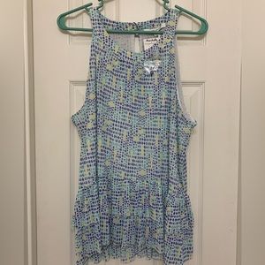 NWT, Rose+Olive Ruffled Tank Dress Shirt